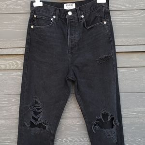 Agolde black ripped jeans